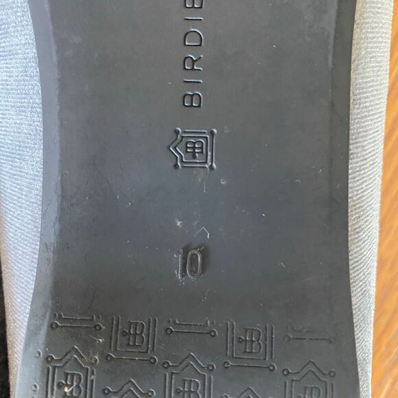 BIRDIES Women's Starling Velvet Flat Loafers in Stone Silver, Size 10 - Picture 3 of 12